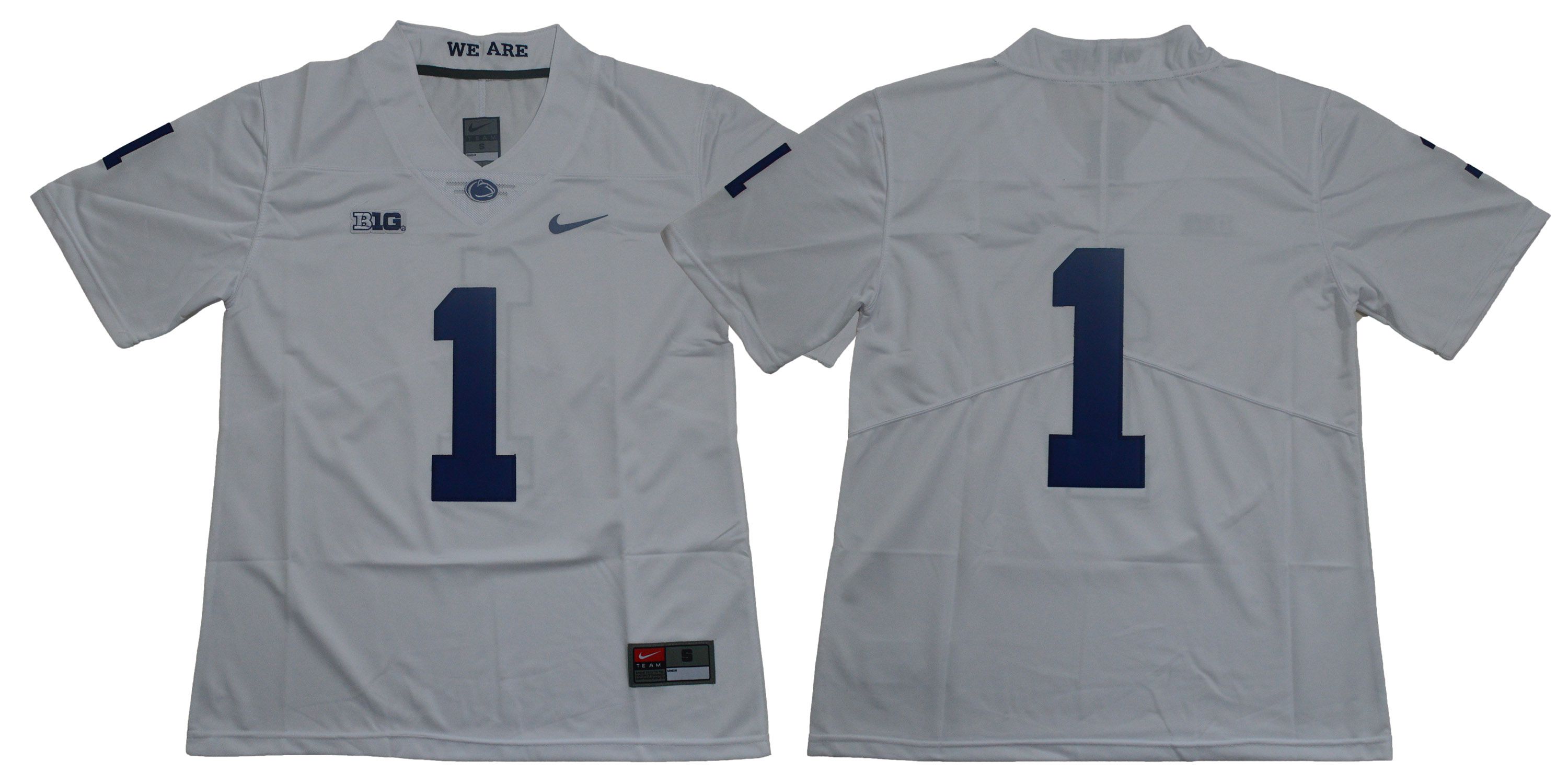 Men Penn State Nittany Lions #1 Joe Paterno White Nike NCAA Jerseye->ncaa teams->NCAA Jersey